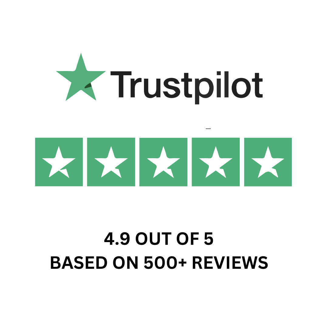 Motor Medicals logo with text 'Leading provider of driver medicals in the UK' and 'Over 500 5-star Trustpilot reviews