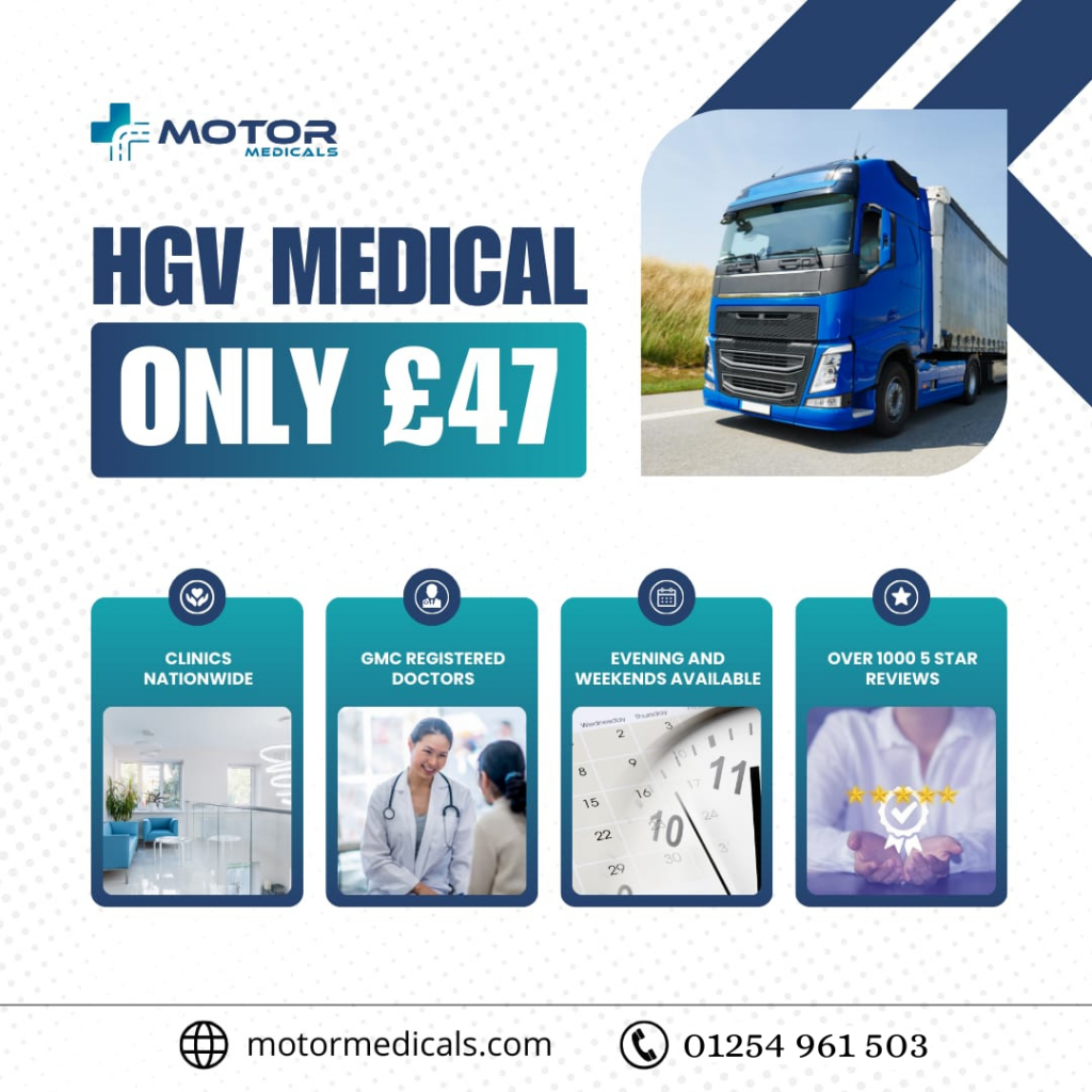 Motor Medicals Blackburn Clinic - Affordable HGV Medicals at £47 | GMC Registered Doctors