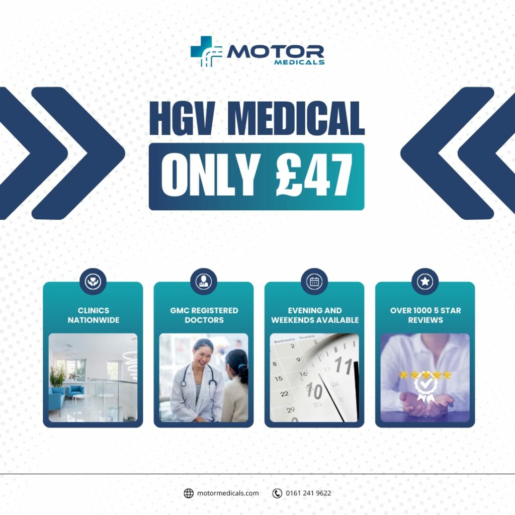 Motor Medicals Tameside Clinic - Affordable HGV Medicals at £47 | GMC Registered Doctors