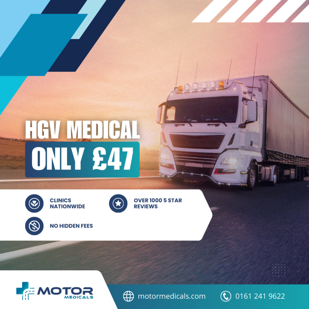 Motor Medicals Oldham Clinic - D4, Taxi, LGV, PCV, Lorry, and C1 Medicals by GMC Registered Doctors - HGV Medical only £47 - 5-star rated service