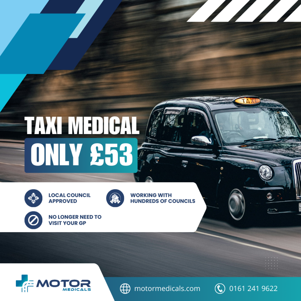 Taxi medicals at MotorMedicals Luton clinic, DVLA approved, affordable only £53