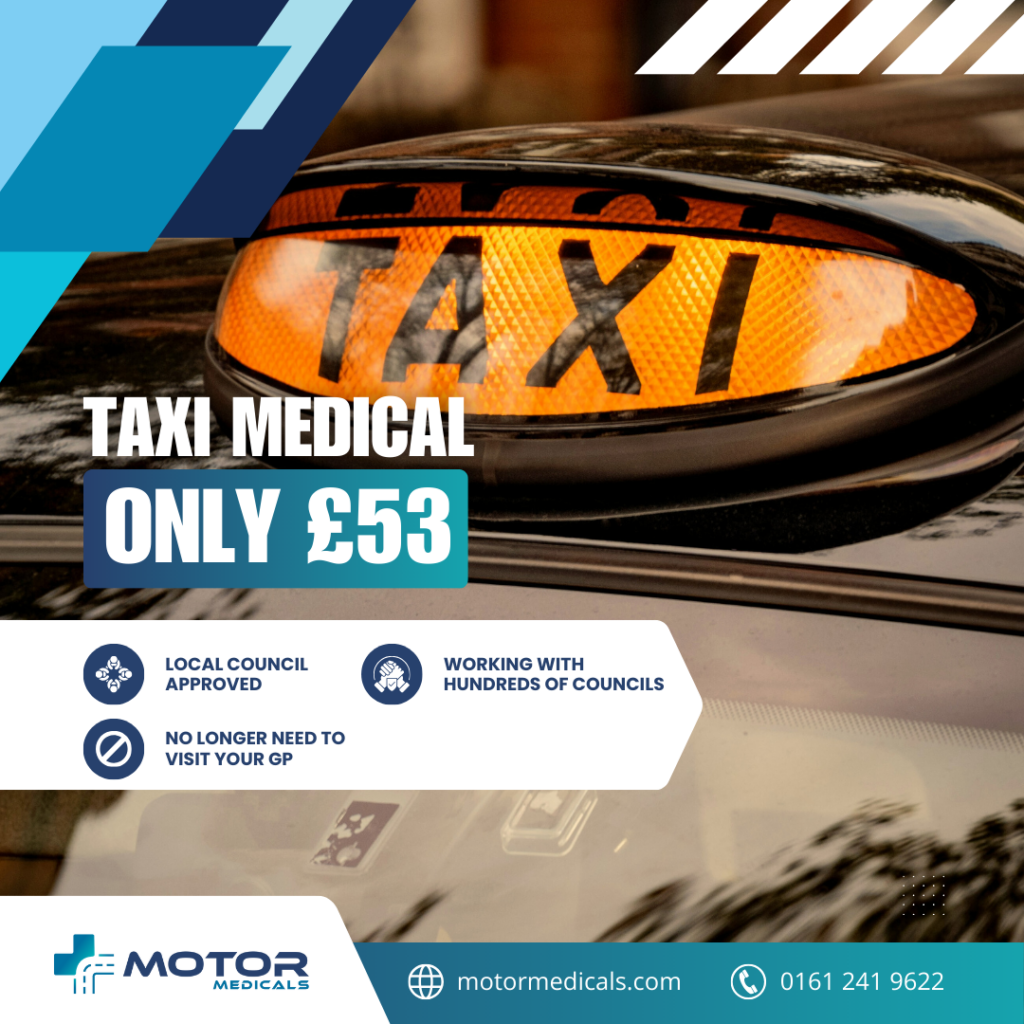 Affordable taxi medicals at Motor Medicals Croydon – £53 including eye test and coverage for hundreds of councils.