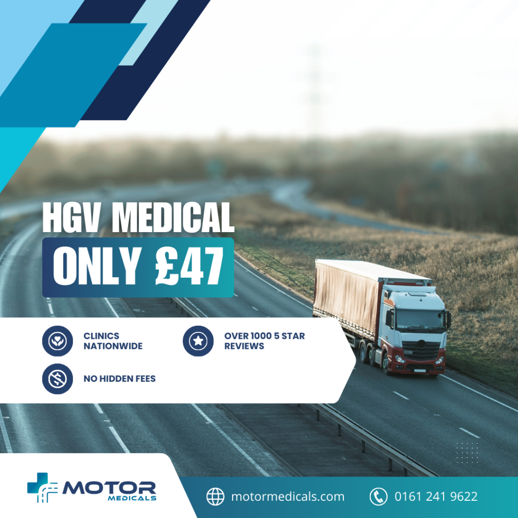 DVLA D4 medical exam with MotorMedicals for £47