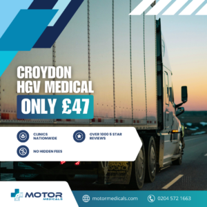 Croydon HGV Medicals at MotorMedicals - Call 0204 572 1663 or book online at motormedicals.com