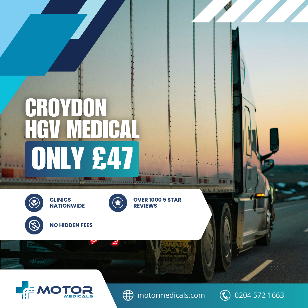 Croydon HGV Medicals at MotorMedicals - Call 0204 572 1663 or book online at motormedicals.com