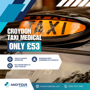 Croydon Taxi Medicals at MotorMedicals - Call 0204 572 1663 or book online at motormedicals.com