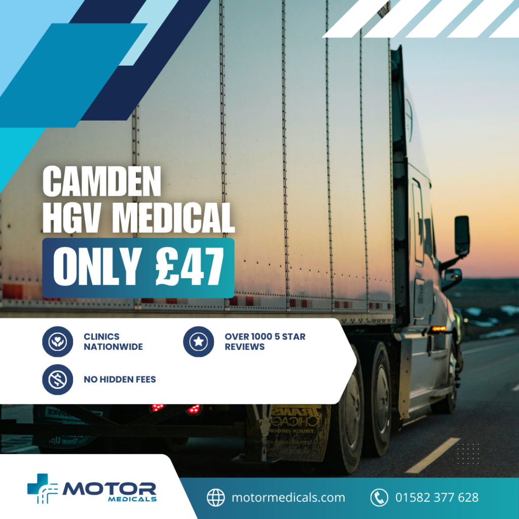 Affordable HGV medicals at MotorMedicals Camden