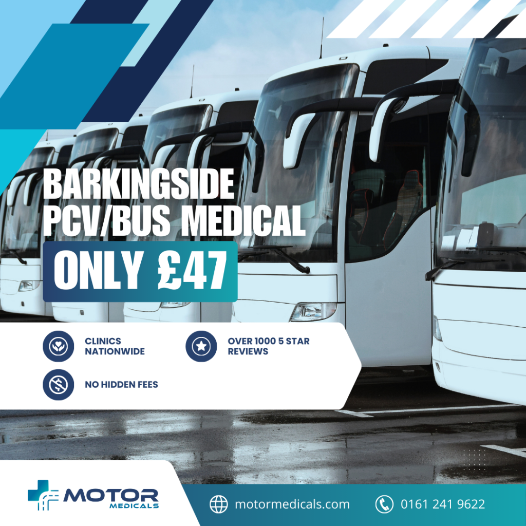 Affordable PCV bus medicals at MotorMedicals Ilford, Barkingside.