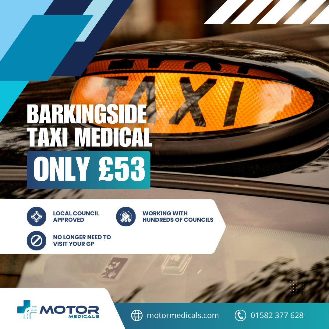 taxi medical at Motormedicals in Ilford, ensuring drivers meet health requirements for safety. Book your taxi medical for £53 at our Barkingside clinic.