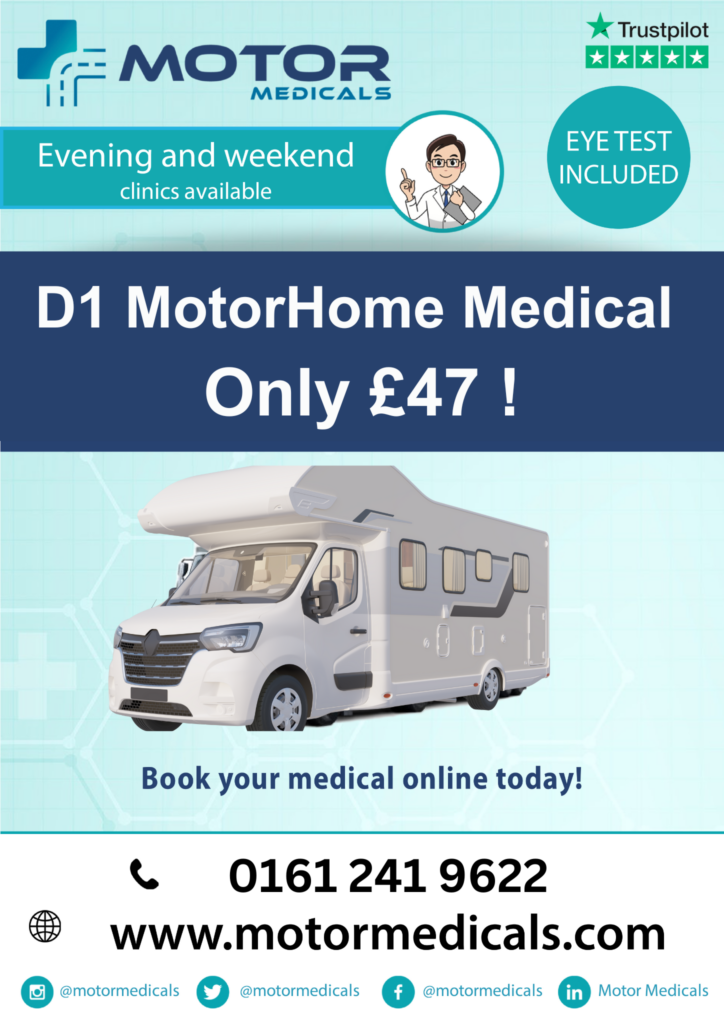 MotorMedicals D1 Motorhome Medical in Birmingham