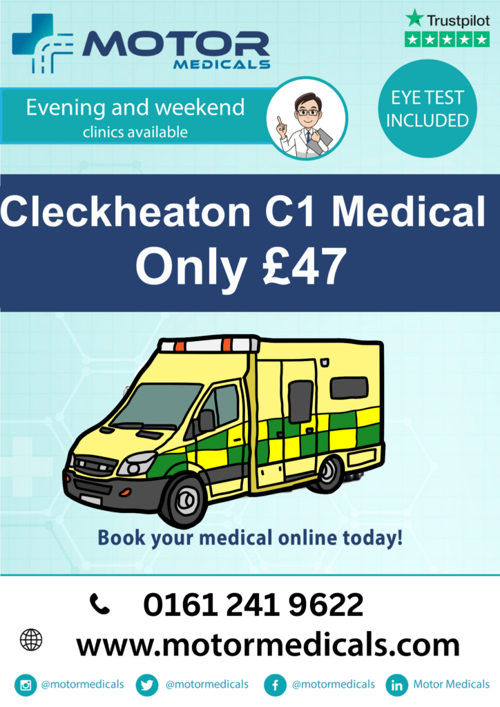 C1 ambulance medicals at Cleckheaton MotorMedicals.