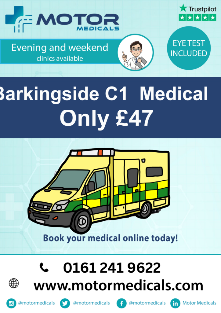 Ambulance C1 medicals for £47 at MotorMedicals Ilford, Barkingside