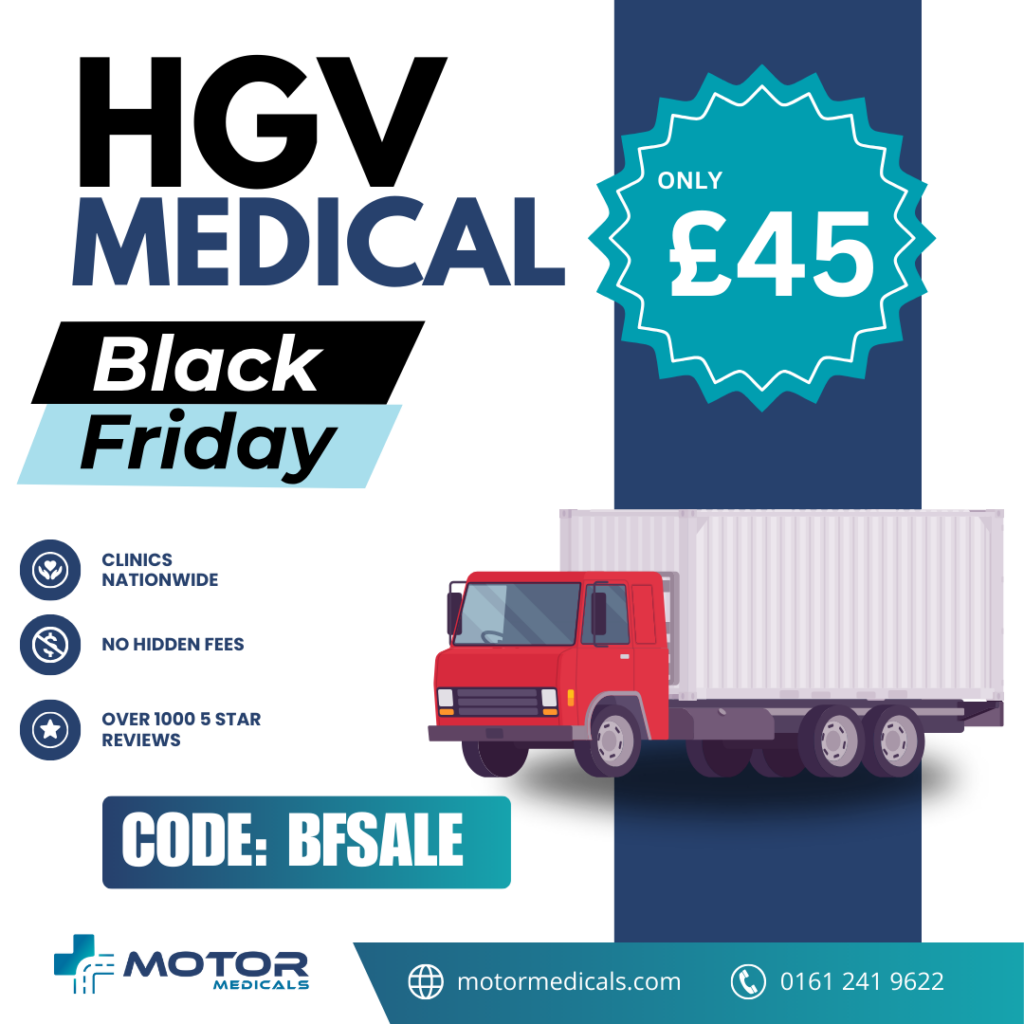 Black Friday deals on HGV medicals Motor Medicals Ltd