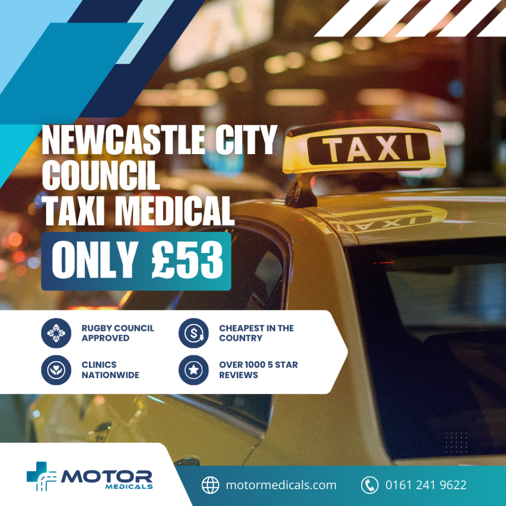 Taxi driver medical assessment in Newcastle at Urban Angel Therapy Centre. Call 0161 241 9622 or visit motormedicals.com.