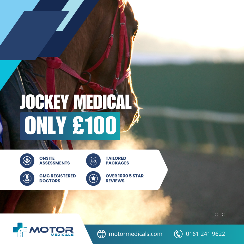 Motor Medicals – Jockey Medicals £100 for BHA and Pony Racing Licences