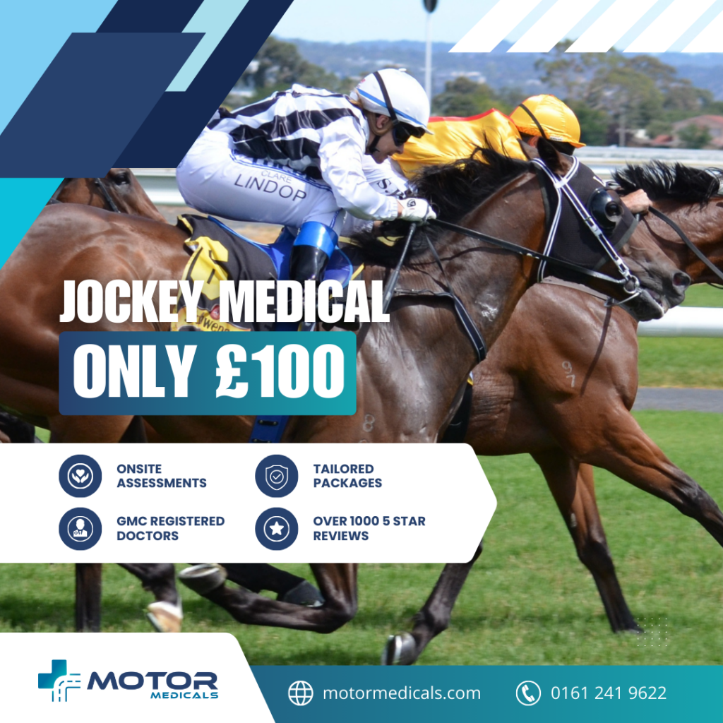 Jockey Medicals from Motor Medicals – £100 Service for Horse Racing Riders