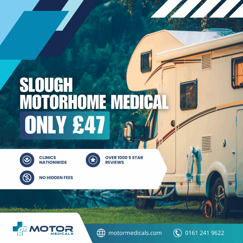 D1 motorhome medicals in Slough by Motor Medicals. Book online or call 0161 241 9622 for an appointment.