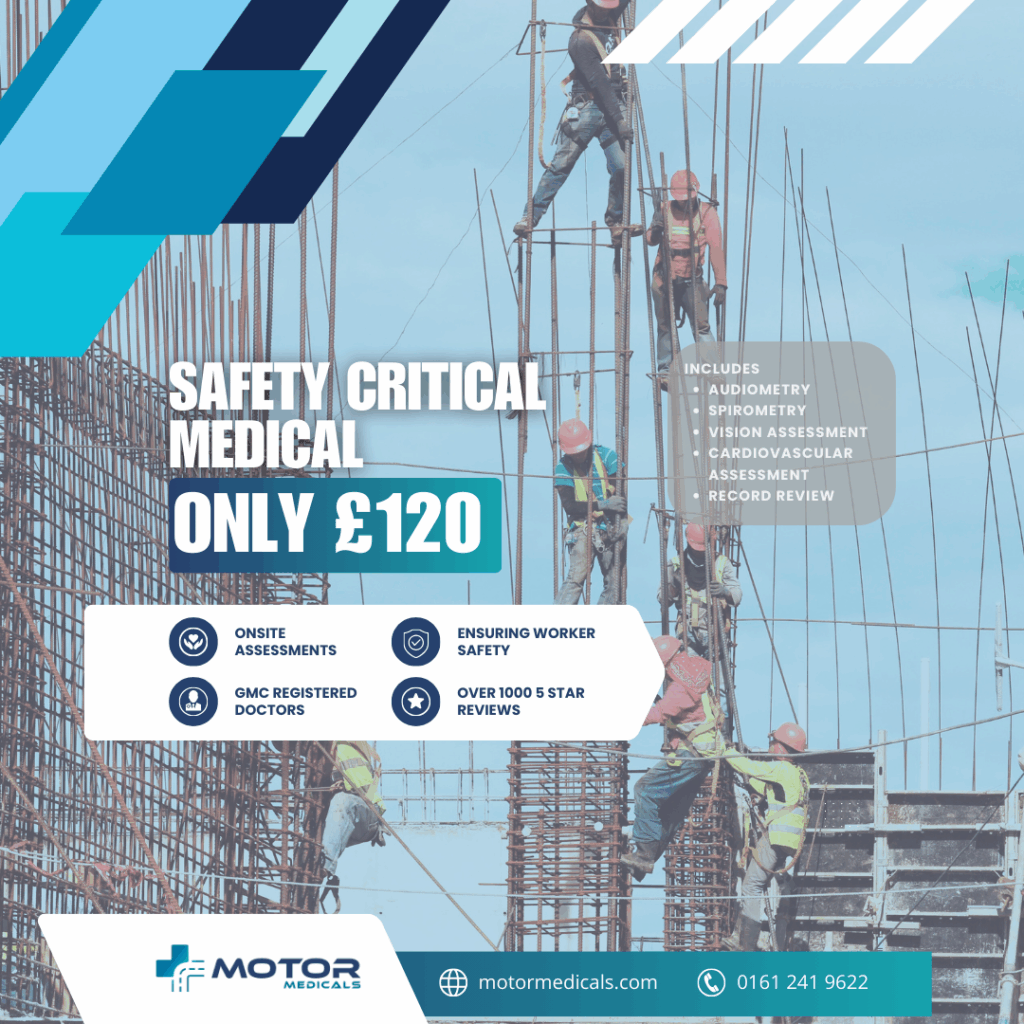 Book Safety Critical Medical £100 with Motor Medicals online