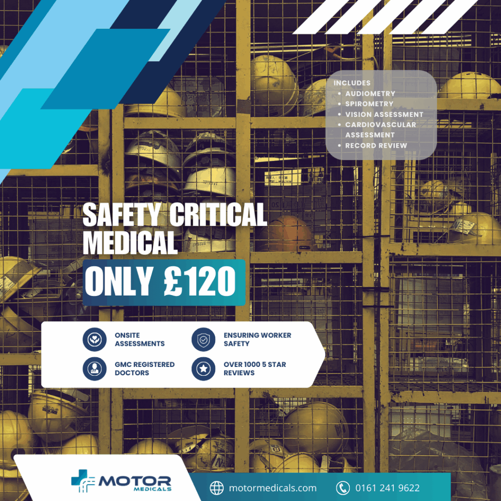 Safety Critical Medical service £100 by Motor Medicals at motormedicals.com