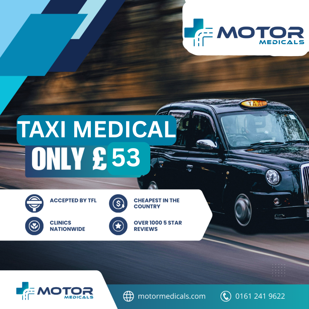 Taxi driver undergoing a medical examination at Motor Medicals clinic